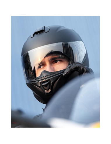Casco de Moto ILM ST-06 Grande Negro Mate con Ventilación