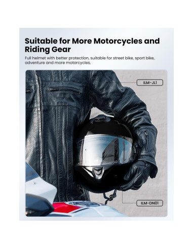 Casco de Moto ILM ST-06 Grande Negro Mate con Ventilación