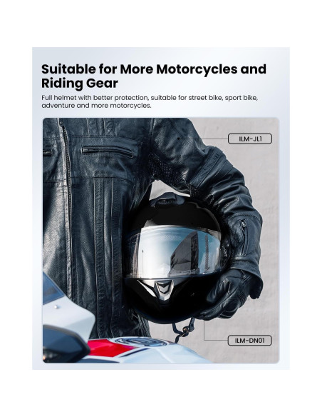 Casco de Moto ILM ST-06 Grande Negro Mate con Ventilación