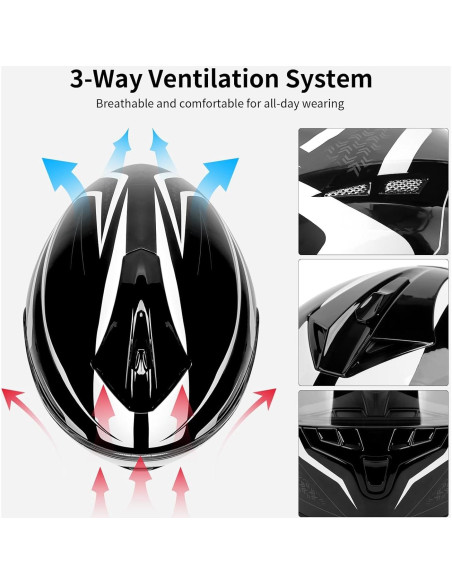 Casco de Moto FreedConn BM12 Bluetooth 5.0 Intercomunicador