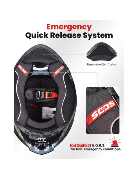 Casco de Moto ILM 861A Doble Visor Negro Mate T. Grande