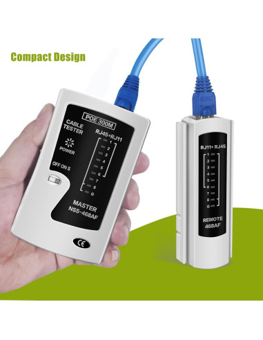 Probador de Cable Ethernet RJ45 AOWIZ Cat5 Cat6 Cat7