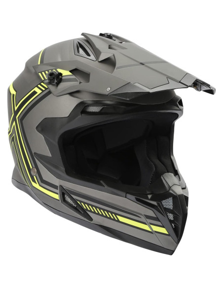 Casco de Motocicleta TCT-MOTORPARTS Grande Negro DOT
