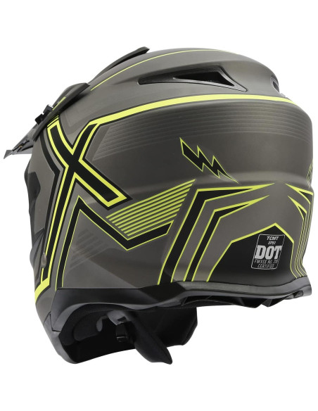 Casco de Motocicleta TCT-MOTORPARTS Grande Negro DOT