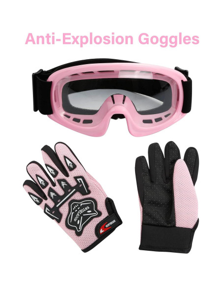 Casco TCMT OffRoad Niños Juvenil Pequeño Mariposa Rosa