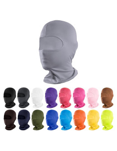 Máscara Balaclava Pukavt Unisex Gris Claro para Esquí
