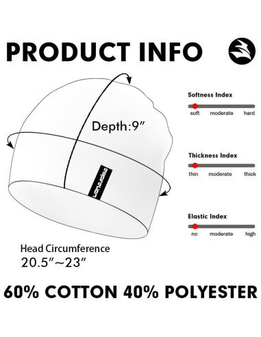 Gorro multifuncional Empirelion rojo mel. para correr y dormir