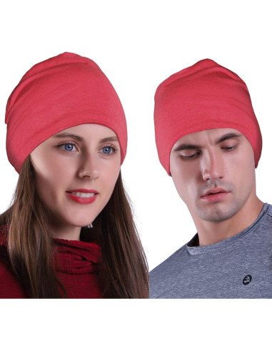 Gorro multifuncional Empirelion rojo mel. para correr y dormir