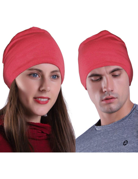 Gorro multifuncional Empirelion rojo mel. para correr y dormir