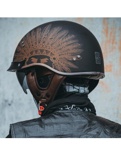 Casco de motocicleta JQF Gear MM107 XXL cara abierta 2