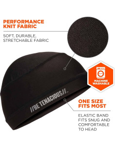 Gorro Refrescante Ergodyne Chill Its 6632 UPF 50 Negro 2