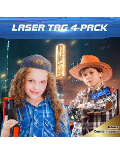 Conjunto de Pistolas Laser Tag VATOS 4 Jugadores Infrarrojo 2