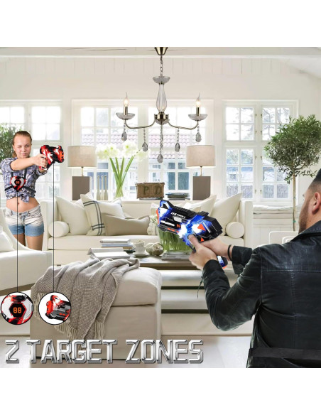 Juego de Laser Tag Recargable Canhui - Set de 2 Pistolas y Chalecos Juego de Laser Tag Recargable Canhui - Set de 2 Pistolas y Chalecos