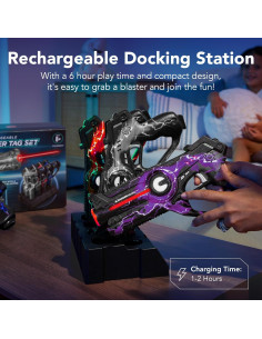 Conjunto 4 Blasters Laser Tag Mejor Opción Infrarrojo Recargable 2