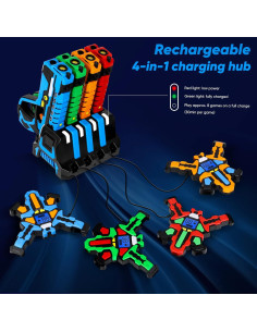 Set de Laser Tag KIZJORYA 4 Pistolas y Chalecos LCD 2