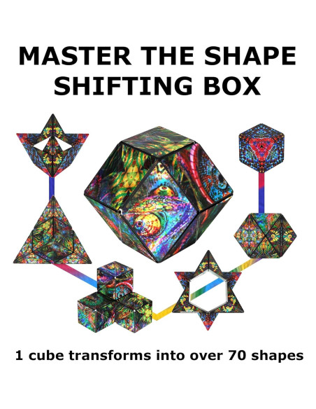 Cubo Antiestrés Shashibo - Juguete Sensorial 36 Imanes