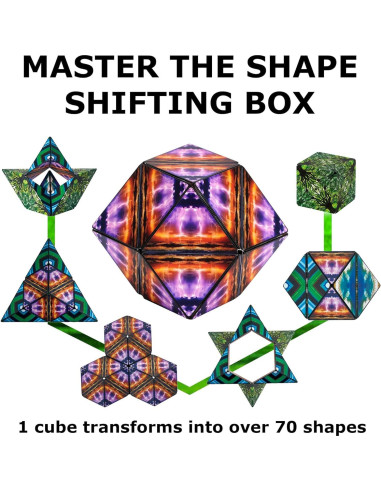 Cubo Antiestrés Shashibo - 36 Imanes - Juguete Sensorial