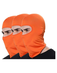 Paquete de 3 Pasamontañas Naranja para Aire Libre - Unisex