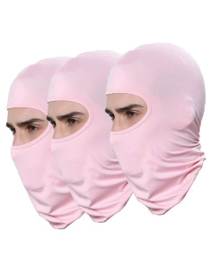 Paquete de 3 Pasamontañas Balaclava Unisex Rosa