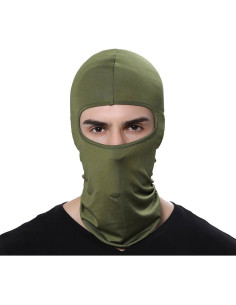 Paquete de 3 Pasamontañas Balaclava Verde Ejército Unisex 2