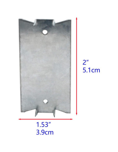 50 Placas de Clavo de Seguridad Qlvily 3.81x5.08cm Hierro Galvanizado
