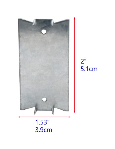 50 Placas de Clavo de Seguridad Qlvily 3.81x5.08cm Hierro Galvanizado