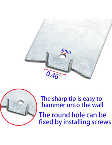 50 Placas de Clavo de Seguridad Qlvily 3.81x5.08cm Hierro Galvanizado