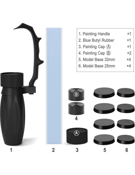 Mango de Pintura Evemodel WH01 para Miniaturas Negro Mango de Pintura Evemodel WH01 para Miniaturas Negro
