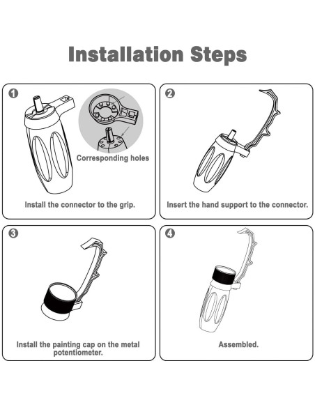 Mango de Pintura Evemodel WH01 para Miniaturas Negro Mango de Pintura Evemodel WH01 para Miniaturas Negro