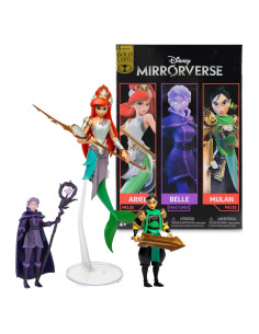 Figura de Acción McFarlane Disney Mirrorverse 3pk Mulan, Belle y Ariel