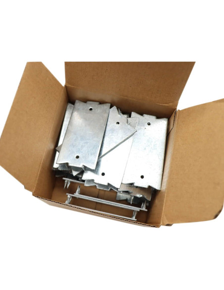 50 Placas de Clavo de Seguridad Qlvily 3.81x5.08cm Hierro Galvanizado