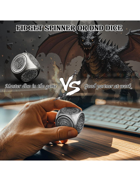 Dados Spinner 7-en-1 Haxtec de Metal para DND