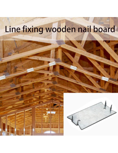 50 Placas de Clavo de Seguridad Qlvily 3.81x5.08cm Hierro Galvanizado