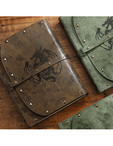 Cuaderno A5 de Dragón ACTIONDRAKE - 288 Páginas de Cuero