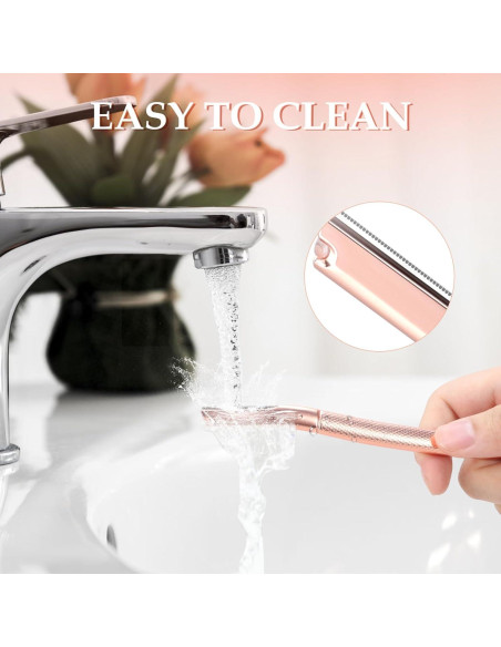 Rasuradora de Cejas Oro Rosa con 10 Cuchillas - Dermaplaning Rasuradora de Cejas Oro Rosa con 10 Cuchillas - Dermaplaning