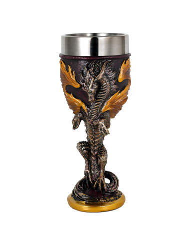 Cáliz de Vino Medieval Alikiki Dragón de Llama 207ml