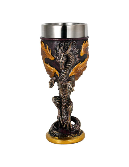 Cáliz de Vino Medieval Alikiki Dragón de Llama 207ml