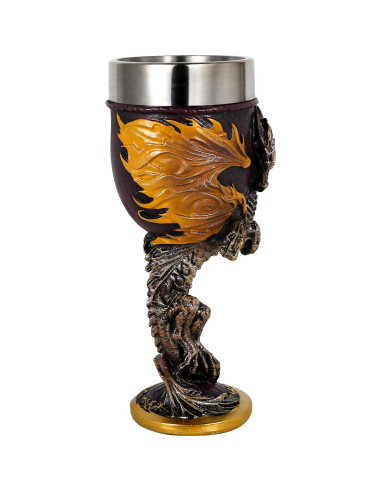 Cáliz de Vino Medieval Alikiki Dragón de Llama 207ml