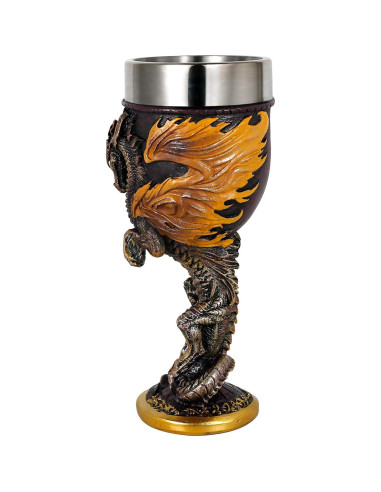 Cáliz de Vino Medieval Alikiki Dragón de Llama 207ml