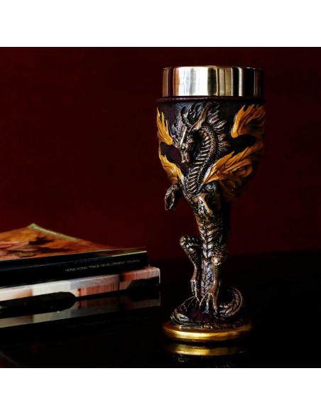 Cáliz de Vino Medieval Alikiki Dragón de Llama 207ml