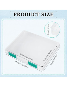 PerKoop 6 Cajas de Archivo Transparentes A4 con Hebilla Verde 2