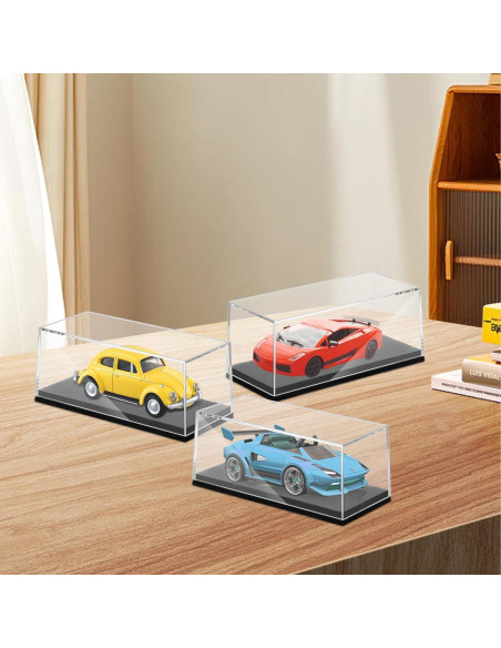 12 Cajas de Exhibición Acrílicas para Autos 1:64 Hlimior