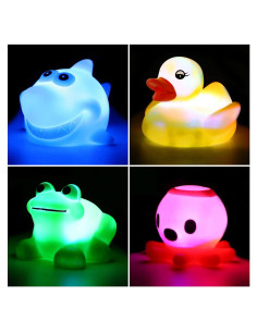 Juguetes de Baño Yeonha 4 Pack Flotantes Iluminados 8,89 cm