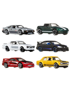 Hot Wheels Set de 6 Coches de Juguete Japoneses 1:64 Metal