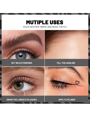 Lápiz de Cejas Doble Punta Pudaier 07-Marrón Natural 2-en-1