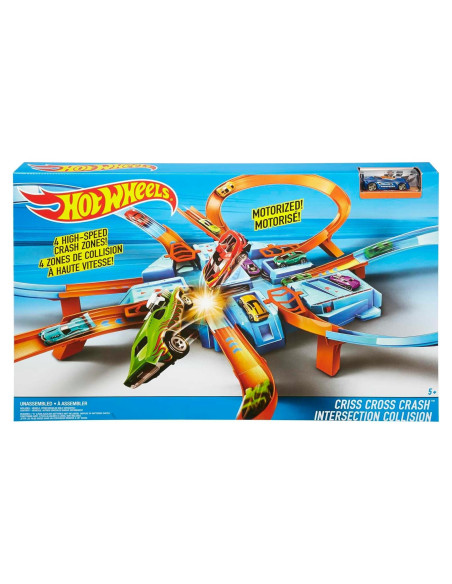 Juego de Pista de Autos Hot Wheels Choque Cruzado 4,88 m Juego de Pista de Autos Hot Wheels Choque Cruzado 4,88 m