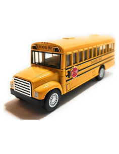 Autobús Escolar Amarillo KiNSMART 14 cm Metal Fundido