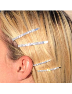 Pinzas de Cabello Cristal Blancas 12pcs White Bridge 2