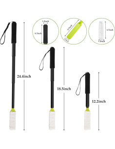 Cepillo Exfoliador de Pies Ajustable Lige 30-61 cm con Cabezas Reemplazables 2