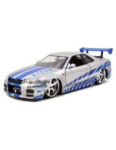 Coche de metal Jada Toys Nissan Skyline R34 2002 21,6 cm
